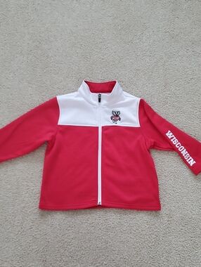 Wisconsin Badgers Zip Up Fleece Jacket Size 5T